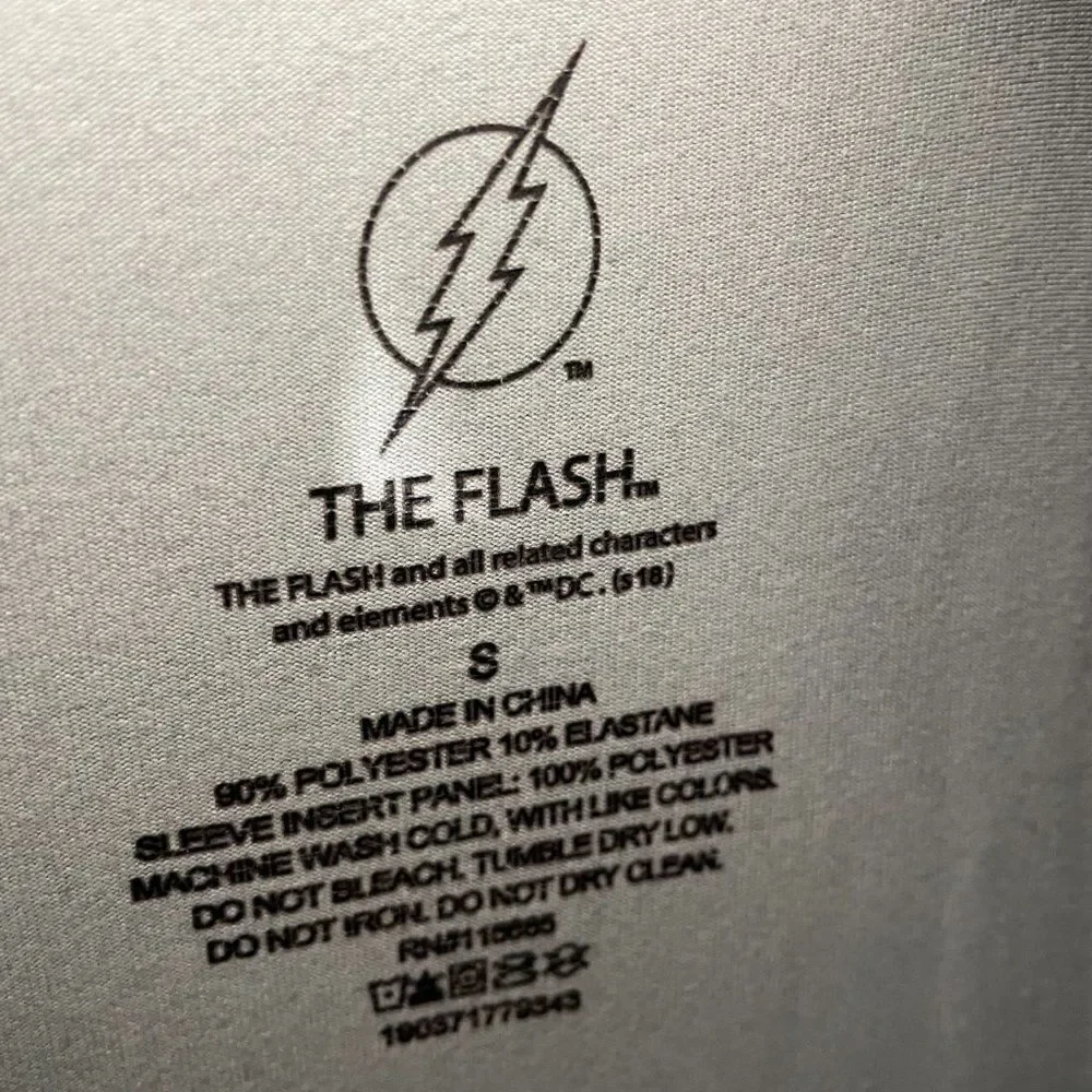 The Flash Shirt Men‎ S Active Performance DC Comics Black Tee